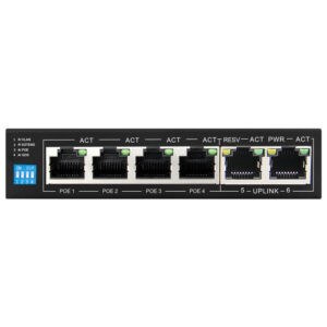 Scoop 6 Port Fast Ethernet 4 PoE 60W Switch